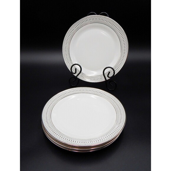 Tirschenreuth Bavaria The Elgin Salad Plates Set of 4 Germany 7-1/2 Inch Silver - Picture 1 of 12